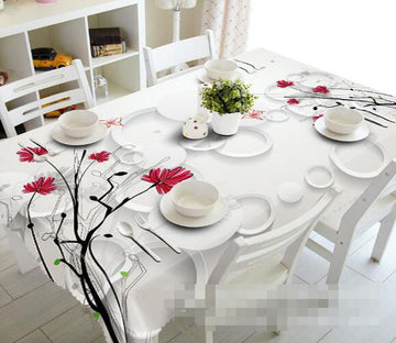 3D Red Flowers Rings 913 Tablecloths Wallpaper AJ Wallpaper 