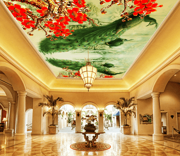 Green Peacock Flower 162 Wallpaper AJ Wallpaper 