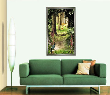 3D Forest Animals 124 Fake Framed Print Painting Wallpaper AJ Creativity Home 