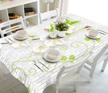 3D Bricks Wall Flowers Vine 933 Tablecloths Wallpaper AJ Wallpaper 