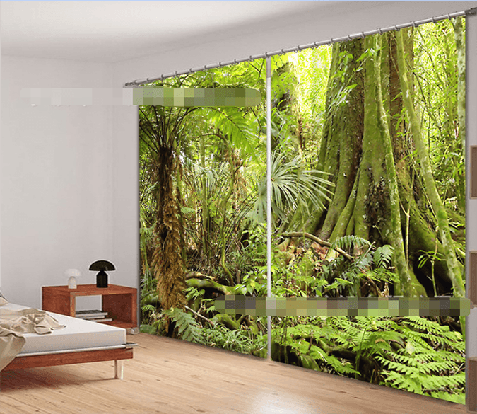 3D Thick Forest Trees 933 Curtains Drapes Wallpaper AJ Wallpaper 