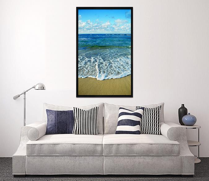 3D Endless Sea 082 Fake Framed Print Painting Wallpaper AJ Creativity Home 