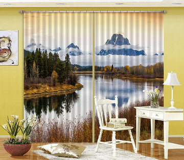 3D River Scenery 558 Curtains Drapes Wallpaper AJ Wallpaper 