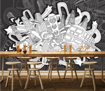 3D Black Line Drawing 030 Wallpaper AJ Wallpaper 