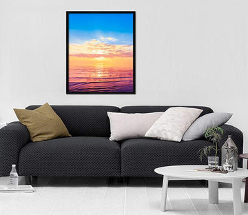 3D Dusk Sea 042 Fake Framed Print Painting Wallpaper AJ Creativity Home 