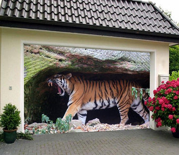 3D Tiger Cave 186 Garage Door Mural Wallpaper AJ Wallpaper 