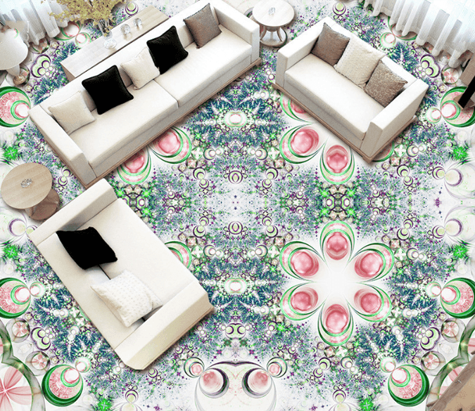 3D Dreamy Flowers Floor Mural Wallpaper AJ Wallpaper 2 