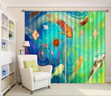 3D Fish Painting 25 Curtains Drapes Wallpaper AJ Wallpaper 