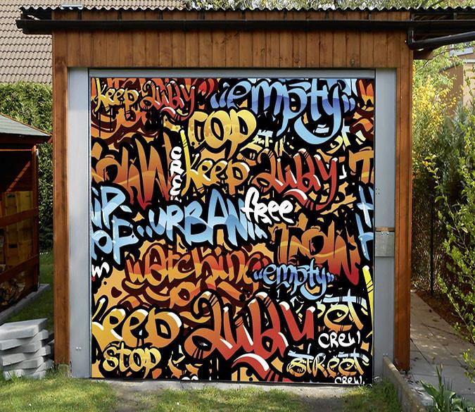 3D Dense Graffiti Words 97 Garage Door Mural Wallpaper AJ Wallpaper 