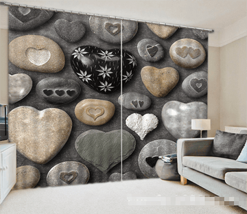 3D Pretty Stones Pattern 1047 Curtains Drapes Wallpaper AJ Wallpaper 