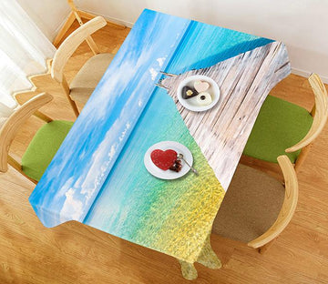3D Sea Wood Aisle 636 Tablecloths Wallpaper AJ Wallpaper 