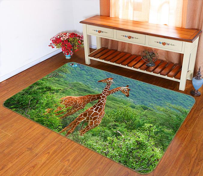 3D Hugging Giraffes 267 Non Slip Rug Mat Mat AJ Creativity Home 