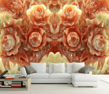 Luxurious Jade Flowers Wallpaper AJ Wallpaper 