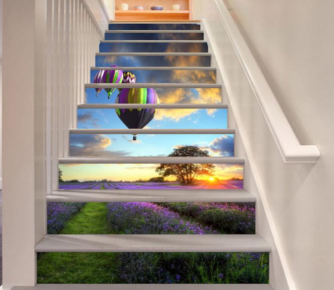 3D Flowers Field 117 Stair Risers Wallpaper AJ Wallpaper 