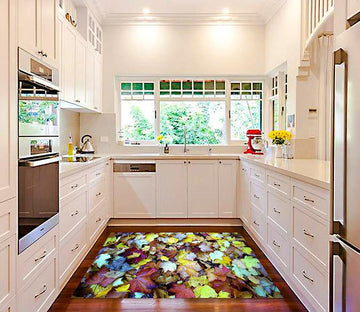 3D Fallen Leaves 569 Kitchen Mat Floor Mural Wallpaper AJ Wallpaper 