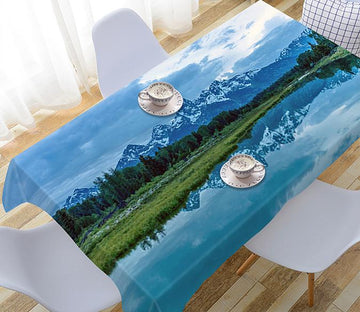 3D Snow Mountain Lake 623 Tablecloths Wallpaper AJ Wallpaper 