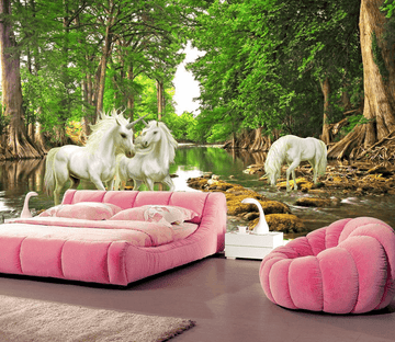 Forest River Unicorns Wallpaper AJ Wallpaper 2 