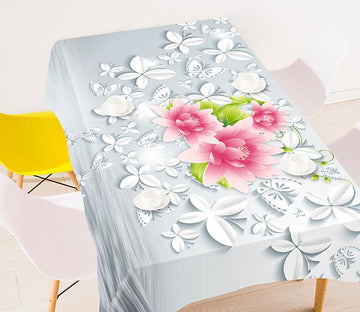 3D Flowers Butterflies Pattern 129 Tablecloths Wallpaper AJ Wallpaper 