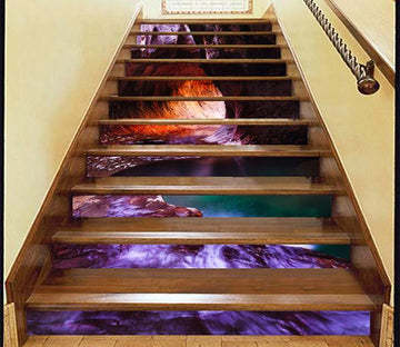 3D Calm Cave Lake 805 Stair Risers Wallpaper AJ Wallpaper 
