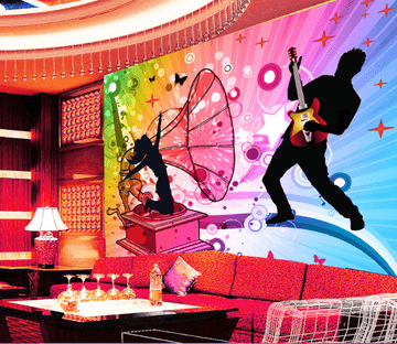 3D Crazy Guitar 049 Wallpaper AJ Wallpaper 