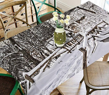 3D Snow Covered Forest 821 Tablecloths Wallpaper AJ Wallpaper 