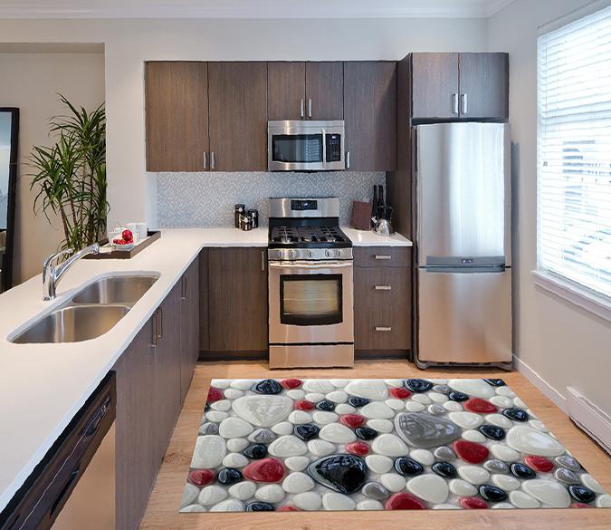 3D Smooth Shining Stones 155 Kitchen Mat Floor Mural Wallpaper AJ Wallpaper 