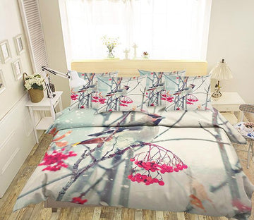 3D Snow Field Bird 108 Bed Pillowcases Quilt Wallpaper AJ Wallpaper 
