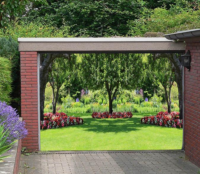 3D Grassland Trees 140 Garage Door Mural Wallpaper AJ Wallpaper 