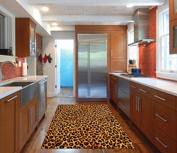 3D Leopard Prints Kitchen Mat Floor Mural Wallpaper AJ Wallpaper 