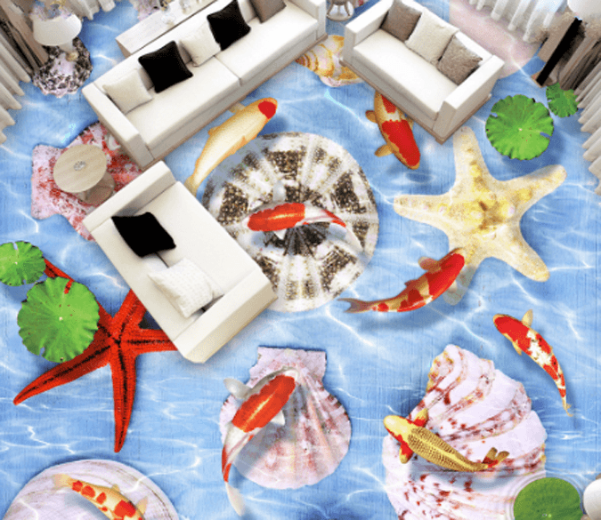 3D Colorful Lake Floor Mural Wallpaper AJ Wallpaper 2 