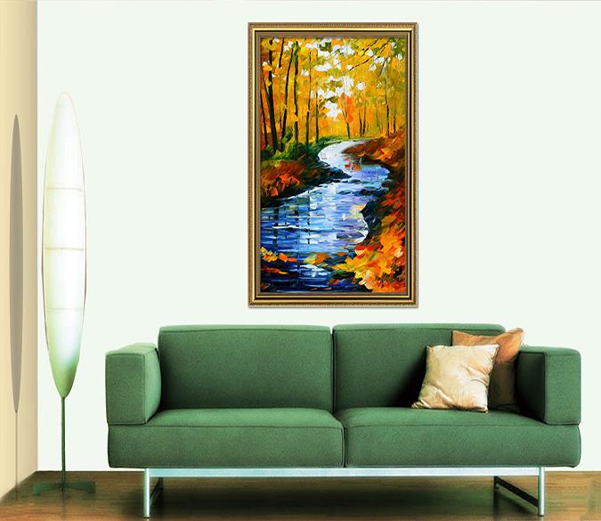 3D Maple Leaf 106 Fake Framed Print Painting Wallpaper AJ Creativity Home 