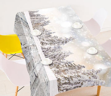 3D Snowing Forest 319 Tablecloths Wallpaper AJ Wallpaper 