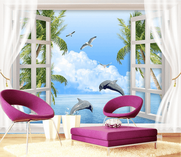 Window Ocean Landscape Wallpaper AJ Wallpaper 