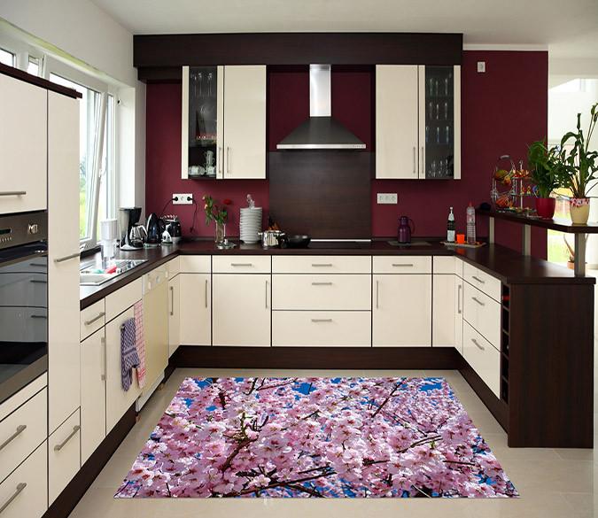 3D Peach Flowers 539 Kitchen Mat Floor Mural Wallpaper AJ Wallpaper 