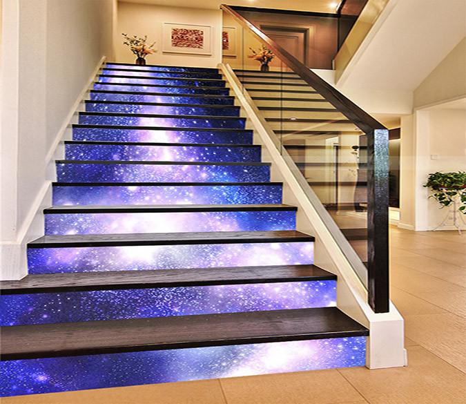 3D Shining Stars Sky 1007 Stair Risers Wallpaper AJ Wallpaper 