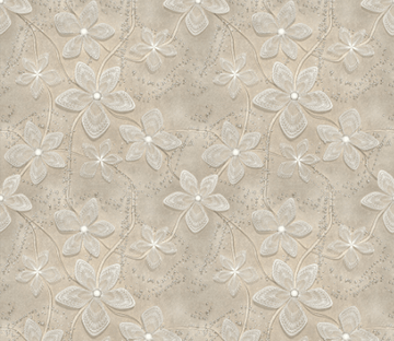 3D Lace Flower Floor Mural Wallpaper AJ Wallpaper 2 