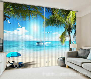 3D Pretty Sea Scenery 1060 Curtains Drapes Wallpaper AJ Wallpaper 