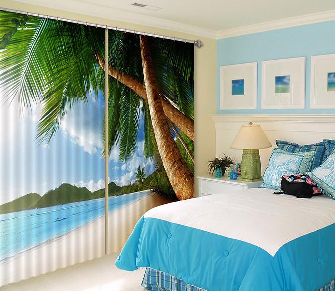 3D Beautiful Beach 323 Curtains Drapes Wallpaper AJ Wallpaper 