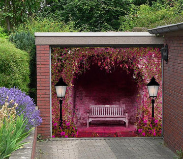3D Garden Resting Bench 246 Garage Door Mural Wallpaper AJ Wallpaper 