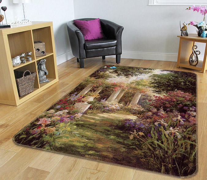 3D Oil Painting Garden 131 Non Slip Rug Mat Mat AJ Creativity Home 
