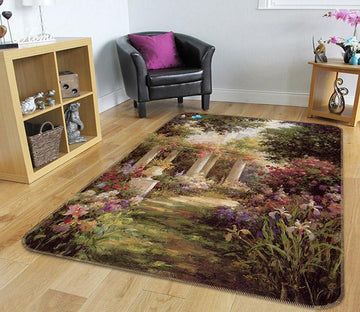 3D Oil Painting Garden 131 Non Slip Rug Mat Mat AJ Creativity Home 