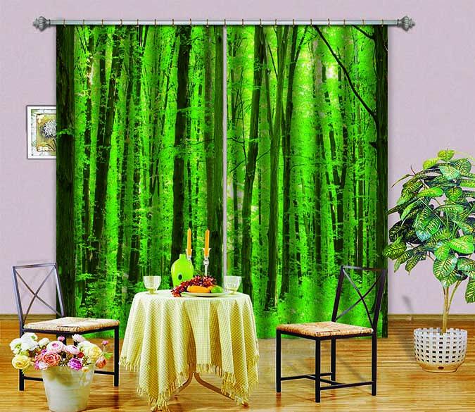 3D Spring Sprouting Forest 689 Curtains Drapes Wallpaper AJ Wallpaper 