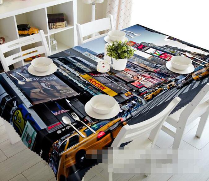 3D City Busy Street 1426 Tablecloths Wallpaper AJ Wallpaper 