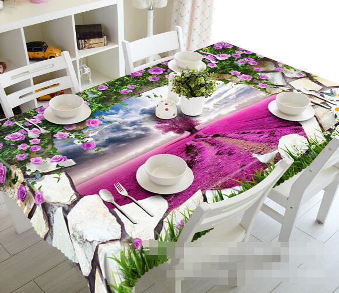 3D Flowers Field 1134 Tablecloths Wallpaper AJ Wallpaper 