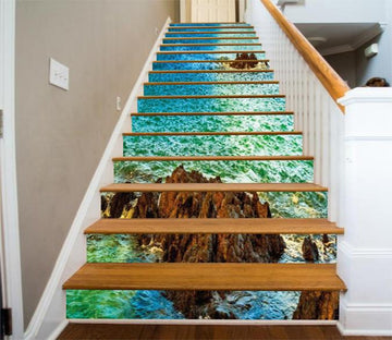 3D Sea Mountains 514 Stair Risers Wallpaper AJ Wallpaper 