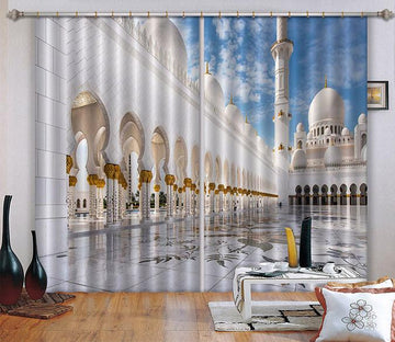 3D Luxury Palace Curtains Drapes Wallpaper AJ Wallpaper 