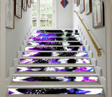 3D Fluctuating Color Stripes 209 Stair Risers Wallpaper AJ Wallpaper 