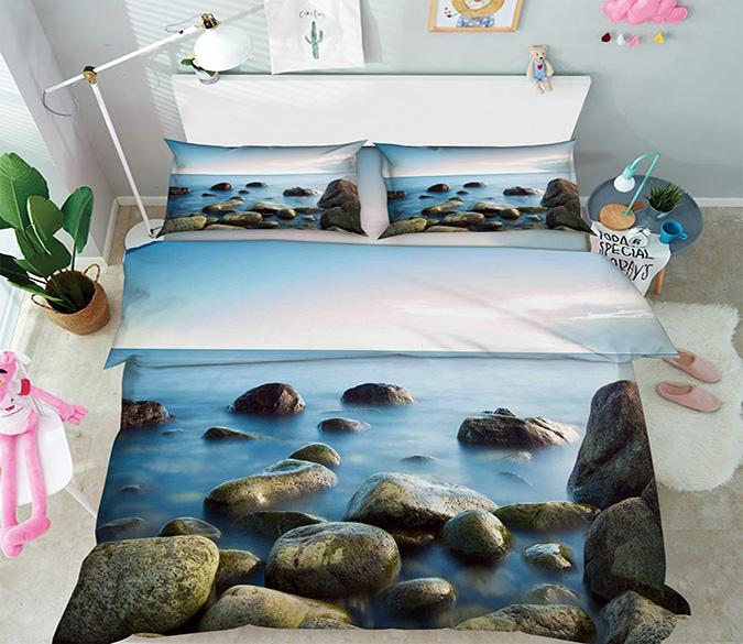 3D Sea Stones 83 Bed Pillowcases Quilt Wallpaper AJ Wallpaper 
