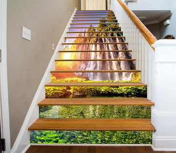 3D Waterfall Bright Sunshine 814 Stair Risers Wallpaper AJ Wallpaper 