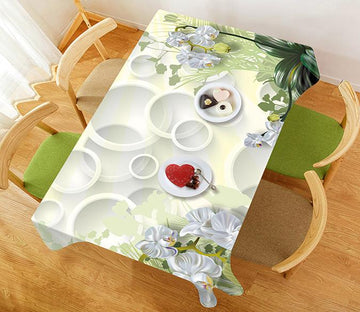 3D Orchid And Rings 160 Tablecloths Wallpaper AJ Wallpaper 